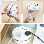 European Travel Power Strip with USB-C, US Travel Plug Adapter with 3 Outlets 3 USB Ports, Outlet Converter US to Europe with 4Ft Extension Cord for Travel, Cruise, Dorm Essentials, White